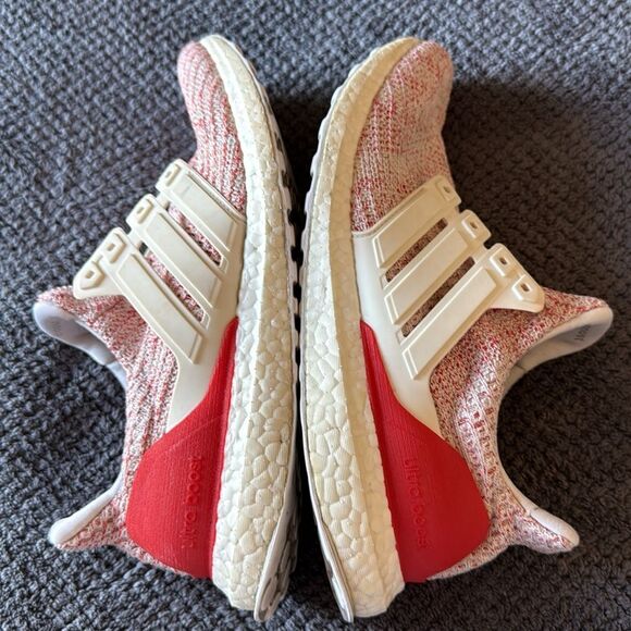 Adidas Ultraboost W Running Shoes Women’s 7.5 Cream Red Knit No Laces DB3209 - Picture 11 of 16